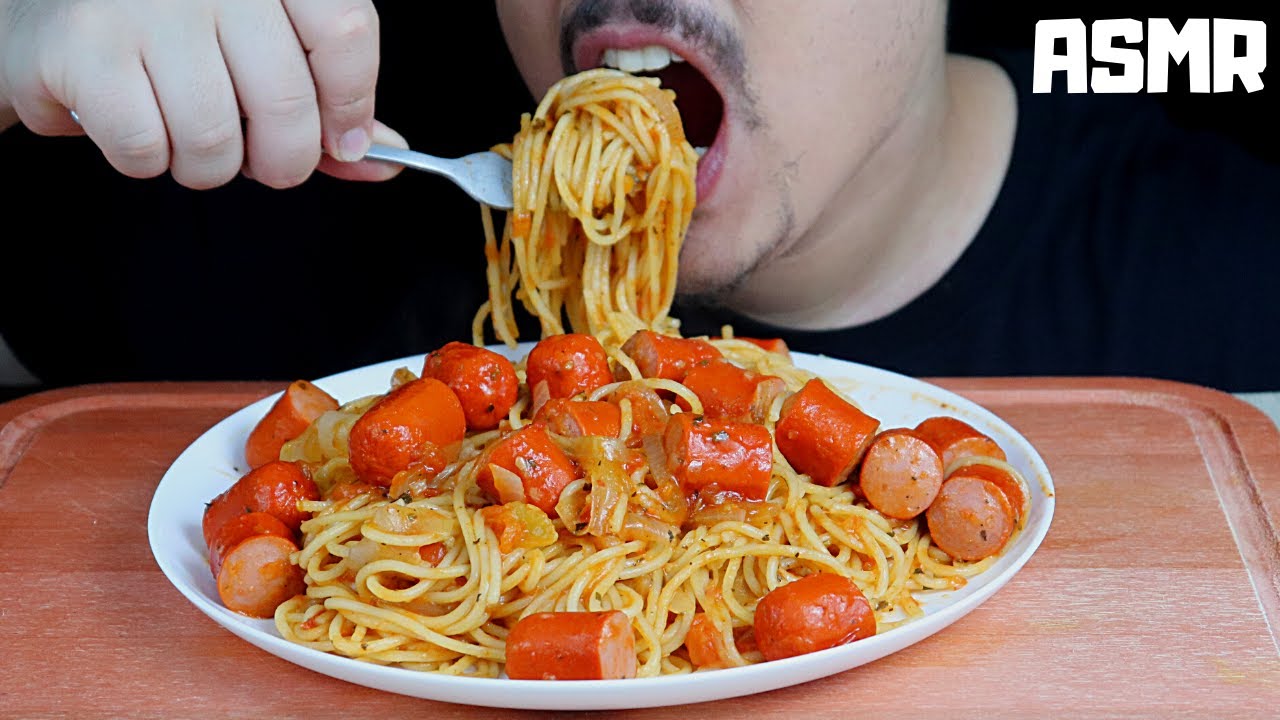 ASMR Macarronada De Salsicha MukBang (Cozinhar e Comer)