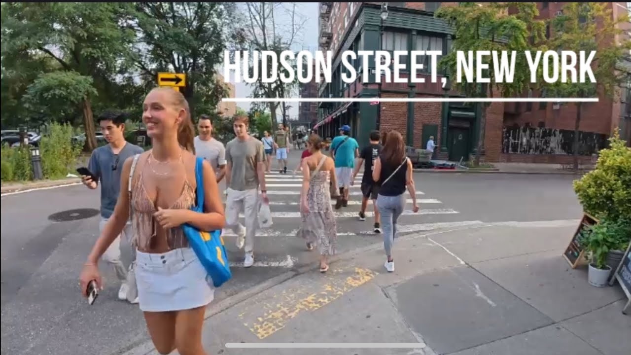 Walking Hudson Street ,Manhattan 🇺🇸New York City 🌆 4K[No Musik, Real City Sounds