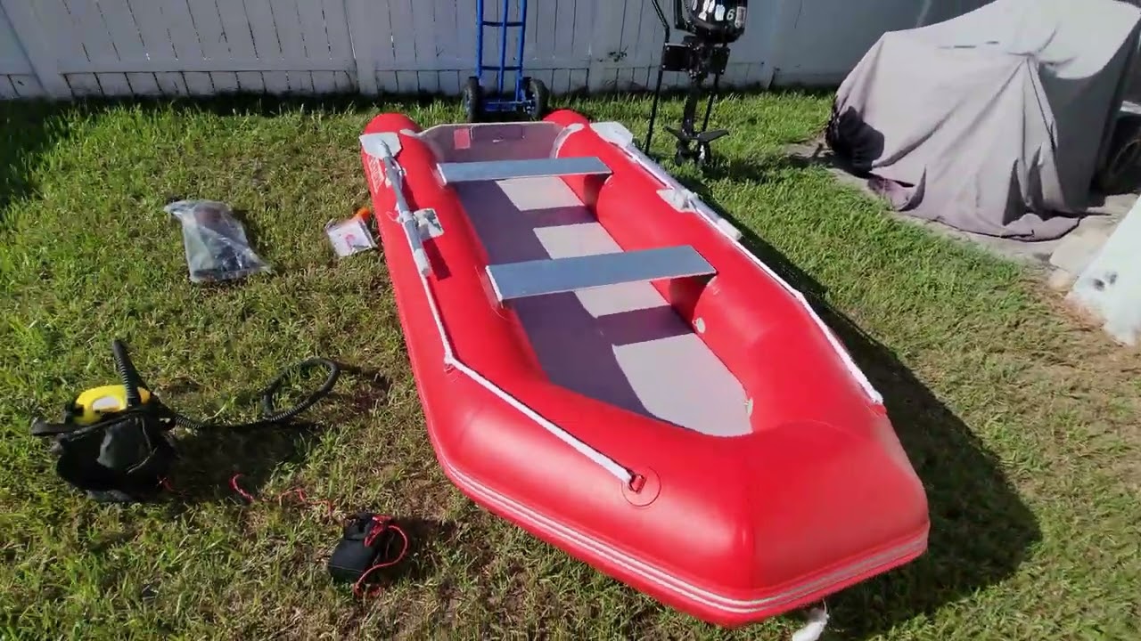Saturn CB330 inflatable boat unboxing and setup