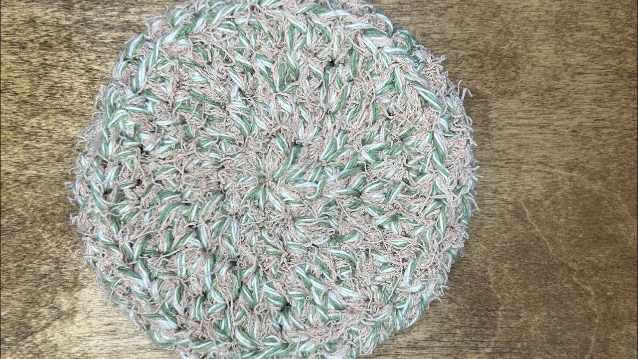 Crochet Scrubby Yarn Scrubby Pad Tutorial 🧽 