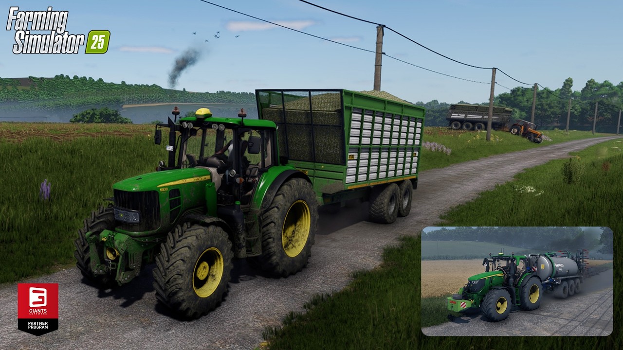 FS25 John Deere 6R 250 | Maize Silage Harvesting | ReShade Gameplay.
