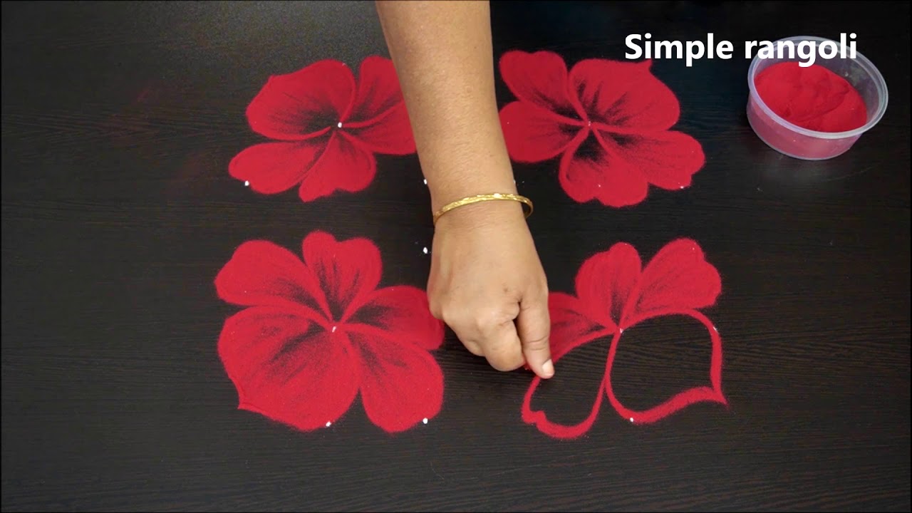 Sembaruthi Poo Kolam with 6X4 Dots | செம்பருத்தி Rangoli Designs | Hibiscus Flower Muggulu