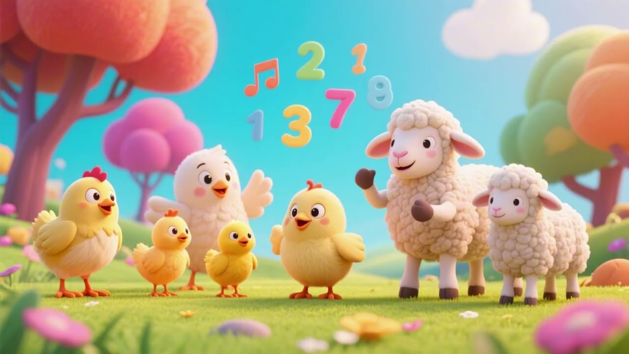 Zähllied für Küken und Lämmer – Kinderlied zum Zahlenlernen