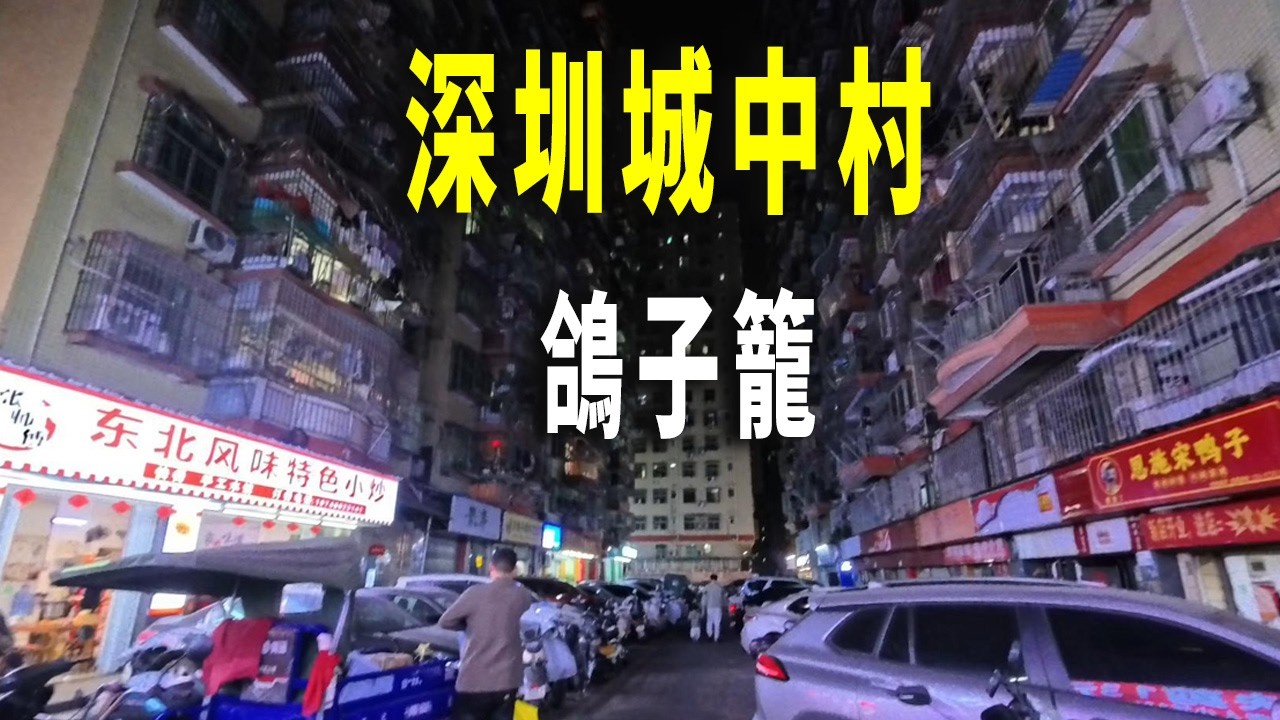 從深圳福田區搬到龍華區的鴿子籠社區，密密麻麻，密集恐懼症都犯了。深圳北站的某個角落，老者睡在冰冷的地板上。夜晚的城中村很熱鬧。