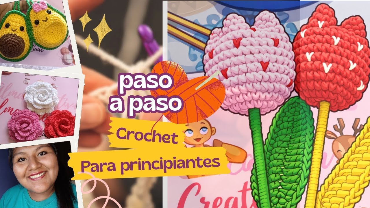 Tulipán a crochet para San Valentín 🌷 Paso a paso🧶🙌🏾❤️ #crochet #tulipanes #sanvalentin #viral #fyp