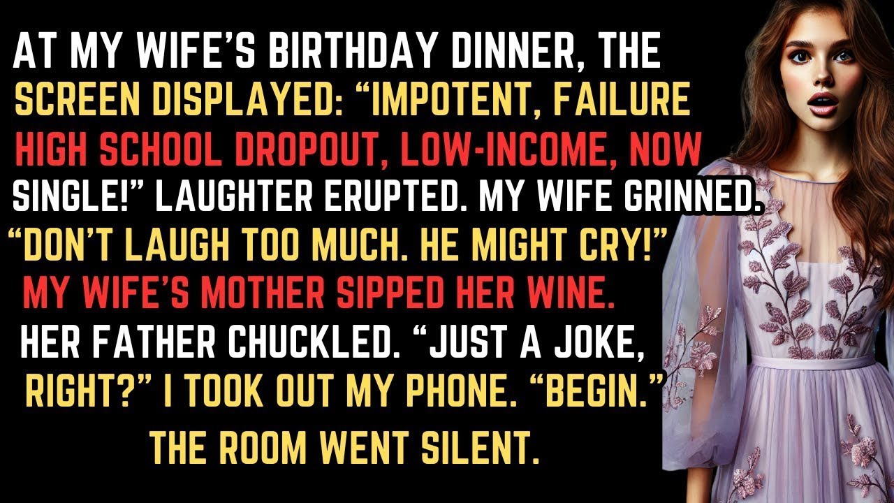 My Wife’s Birthday Dinner, the screen revealed everything