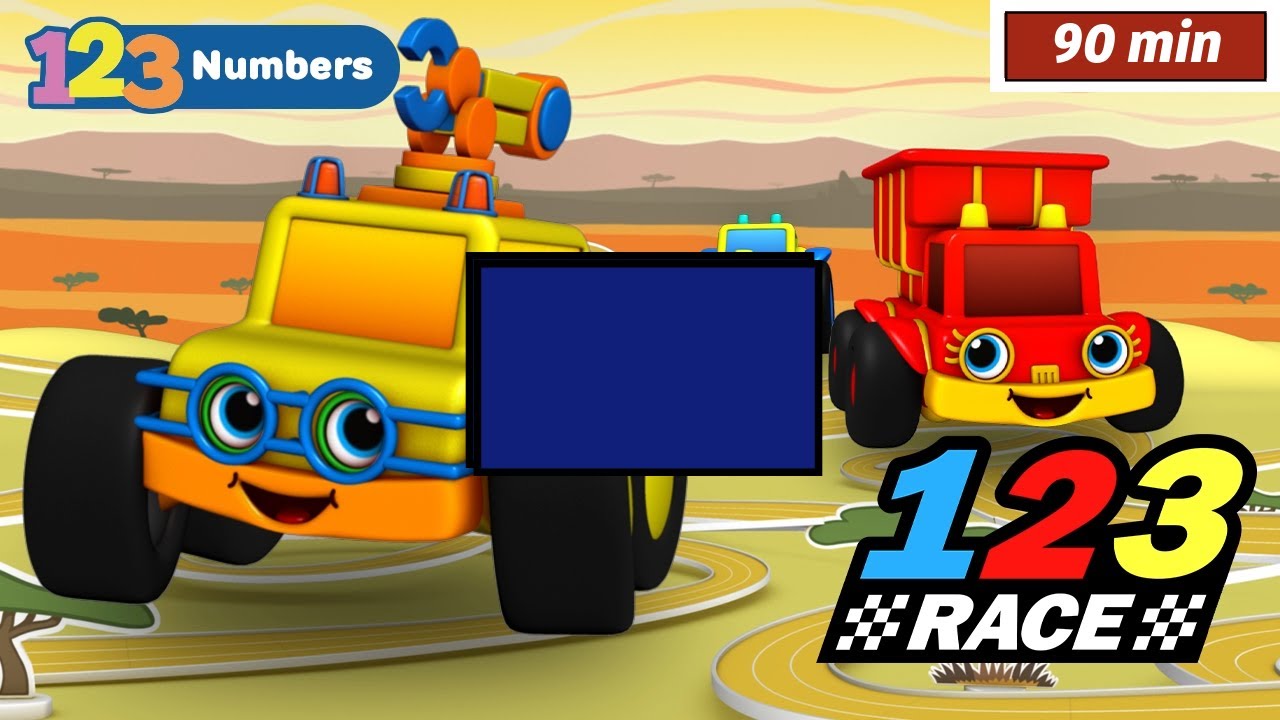 1,2,3 Race! Learn to Count 1-10 (90 minutes) | Aussie Toddler Learning