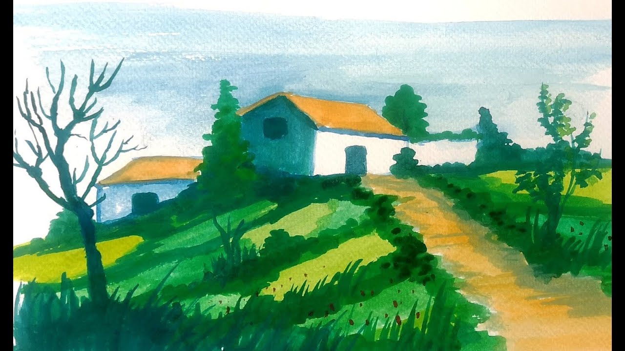 PEINDRE AVEC AQUARELLE UN PAYSAGE