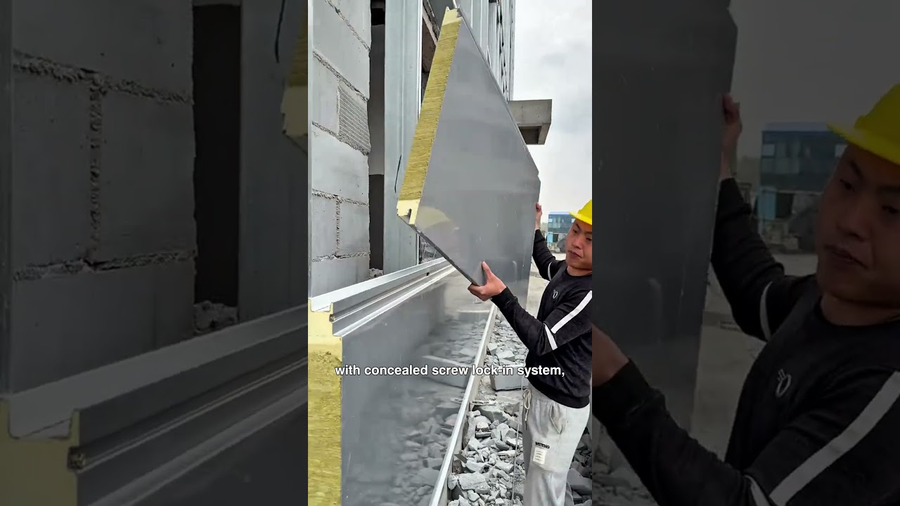 PU Rock Wool Aluminum Composite Panel &mdash; installs twice as fast as traditional panels