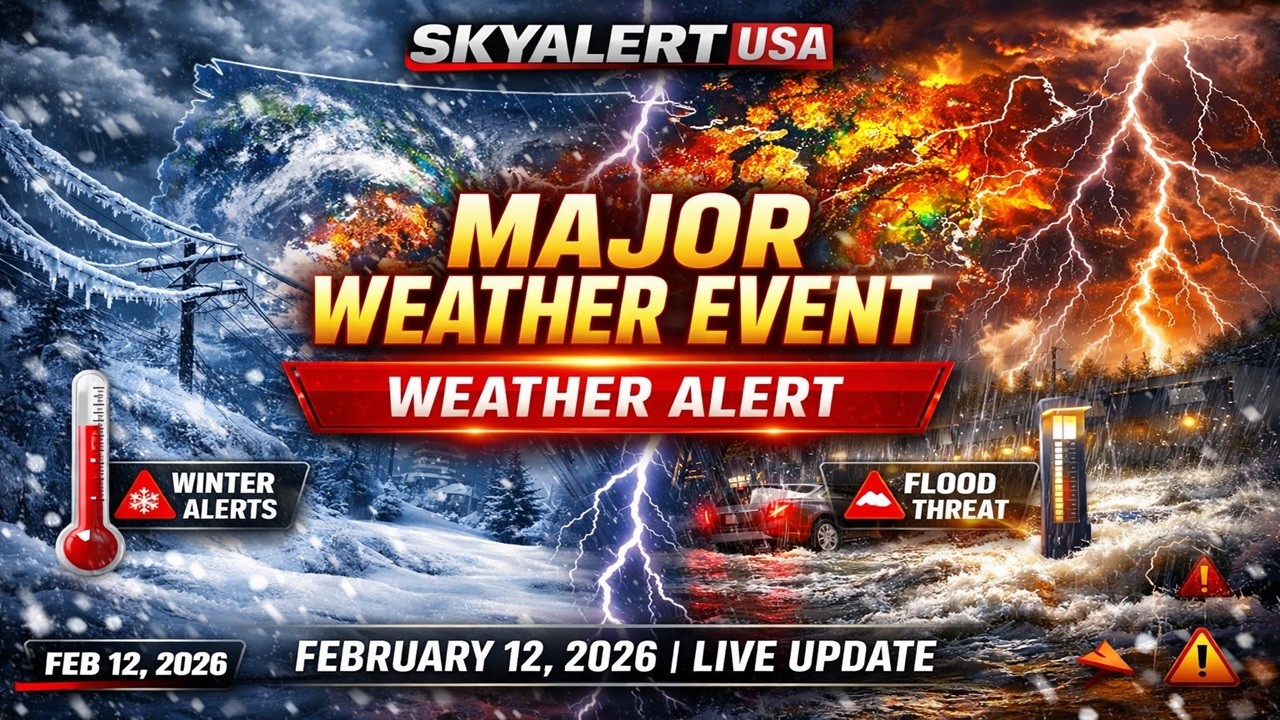 MAJOR WEATHER ALERT: Severe Flooding & Winter Storms Hit USA & Canada Feb 12, 2026 Complete Forecast