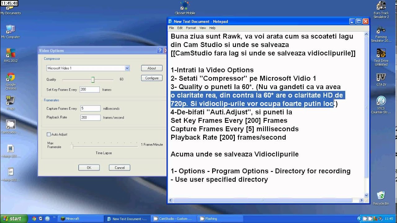 CamStudio fara lag si unde se salveaza vidioclipurile [RO]