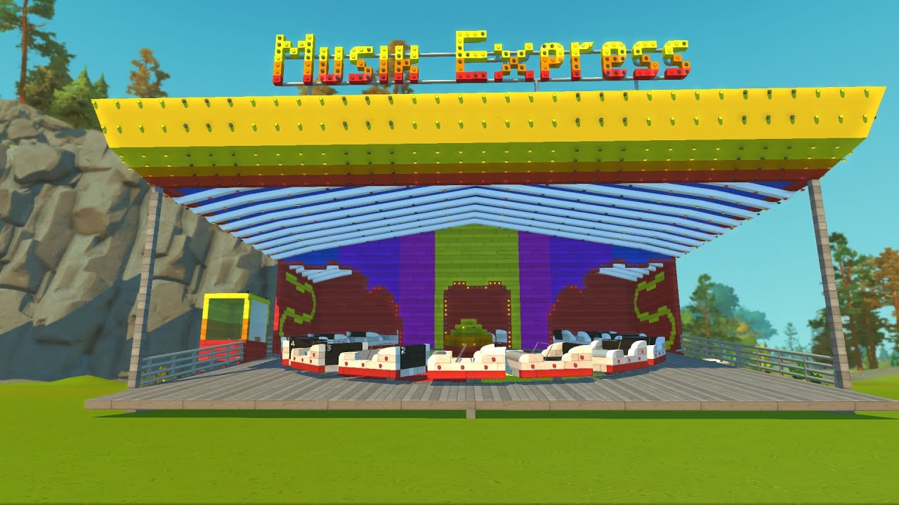 Costruzione giostra Musik Express Scrap Mechanic Lunapark (Time-Lapse). parte 2