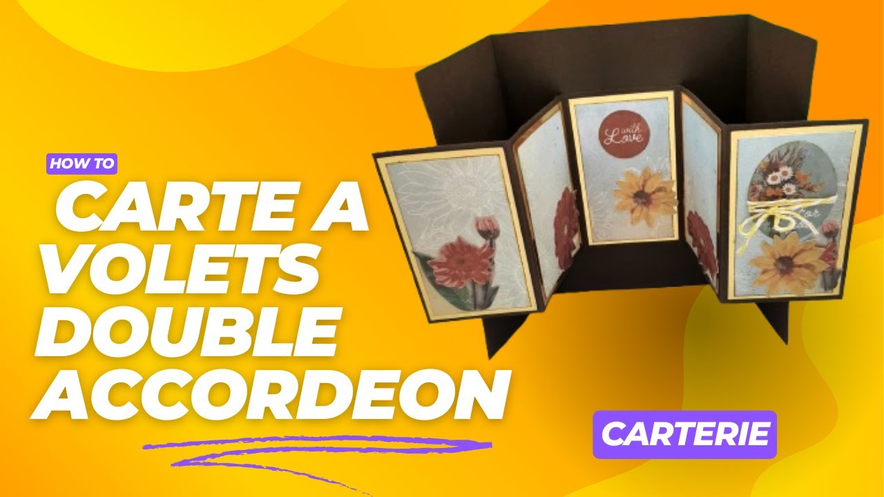 CARTE A VOLETS DOUBLE ACCORDEON #stampinup #craftelier #bigshot #funfoldcards #cardmaking
