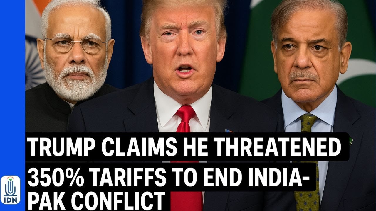 TRUMP CLAIMS HE TREATENED 350% TARIFFS TO END INDIA PAK CONFLICT | IDNews
