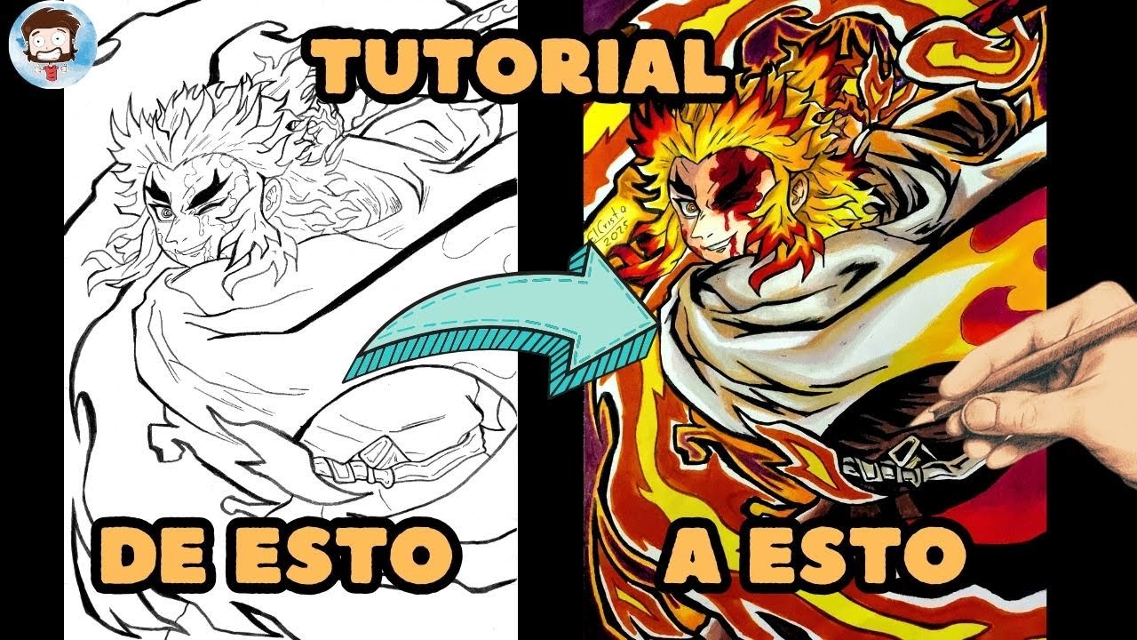 COMO DIBUJAR A RENGOKU FACIL 🔥  | DEMON SALYER DRAWING TUTORIAL