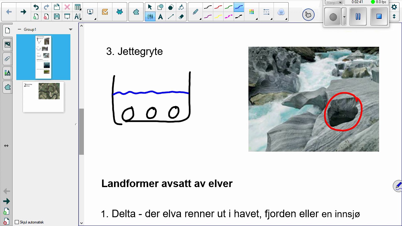 Landformer erodert og avsatt av elver