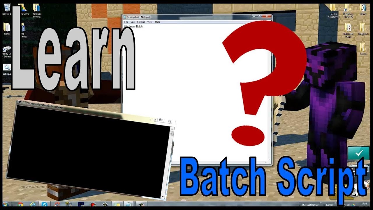 Learn How to code Batch Script: The Basics of Basics! [01]