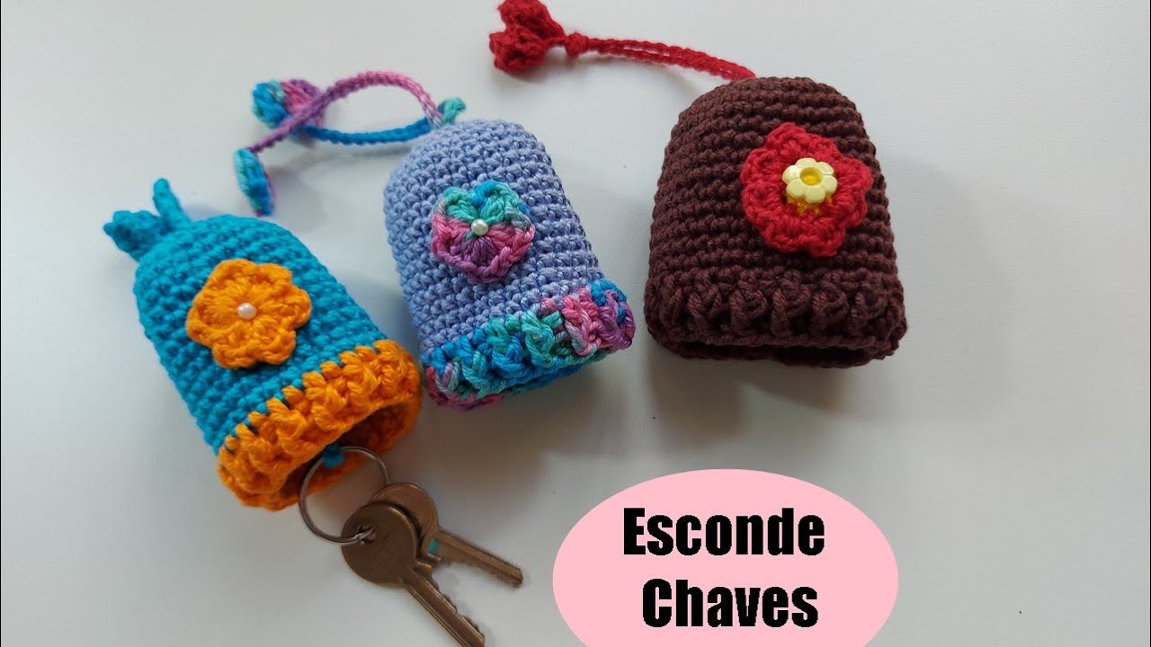 Esconde Chaves - Pink Artes Croche by Rosana Recchia