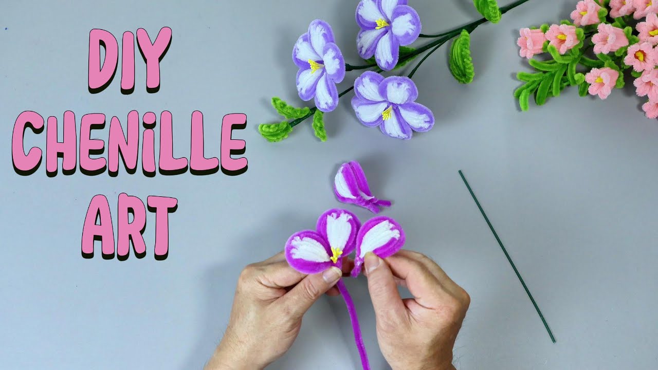 💐 DIY Pipe Cleaner Flowers 🎨 Unique Border Petal Design &ndash; Easy & Beautiful 🌿