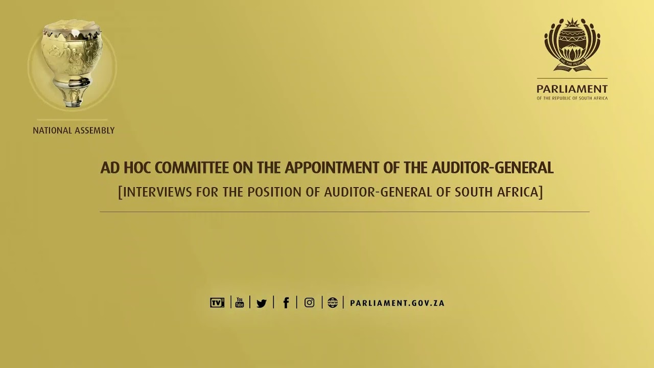Ad Hoc Committee on the Appointment of the Auditor-General 20 August 2020