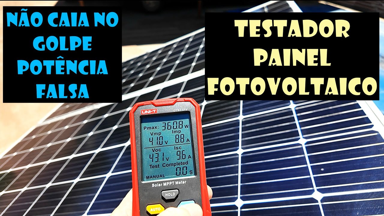 TESTADOR PAINEL FOTOVOLTAICO UNI-T 673PV