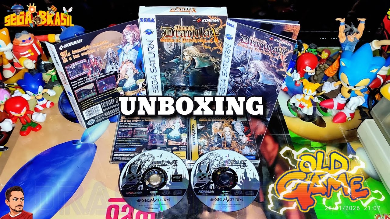Unboxing - 🦇Castlevania Symphony of the Night/Akumajou Dracula X🗡️ para Sega Saturn - By 💿Old Game🕹️
