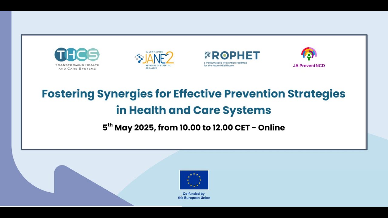 Webinar: Fostering Synergies for Effective Prevention Strategies  in Health and Care Systems