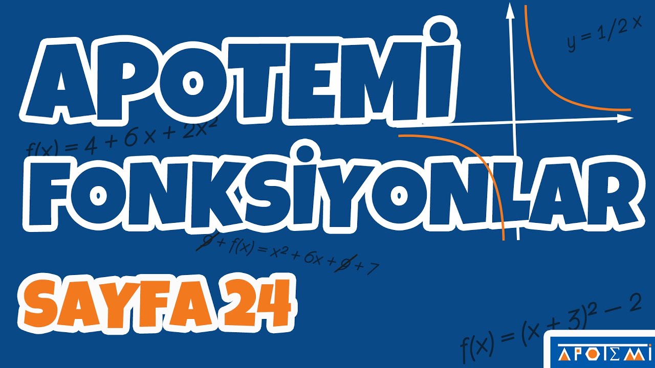 Apotemi Fonksiyonlar Sayfa 24 Çözümleri - APOTEMİ YAYINLARI