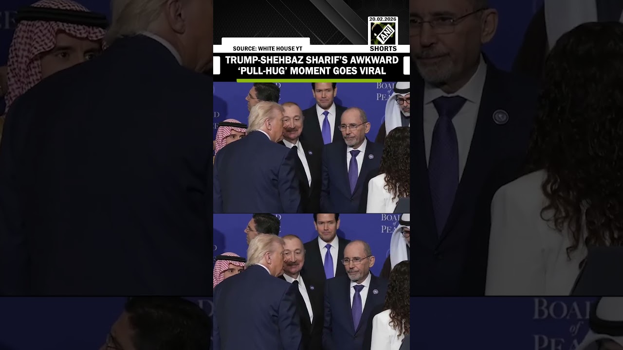 Trump-Shehbaz Sharif&rsquo;s awkward &lsquo;Pull-Hug&rsquo; moment from Board of Peace event goes viral