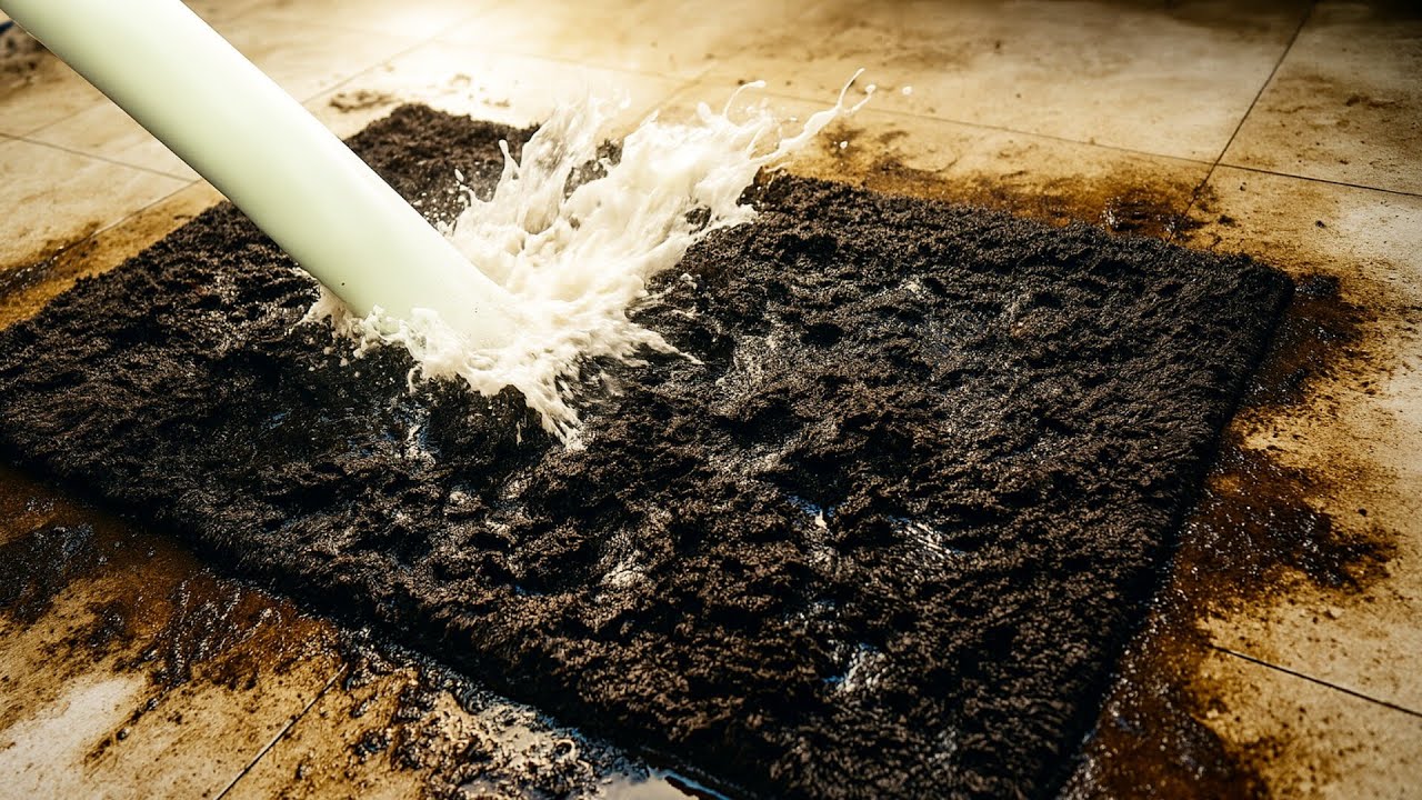 ASMR Carpet Cleaning satisfying : Black Slime Gets Destroyed! Relaxing video for sleep