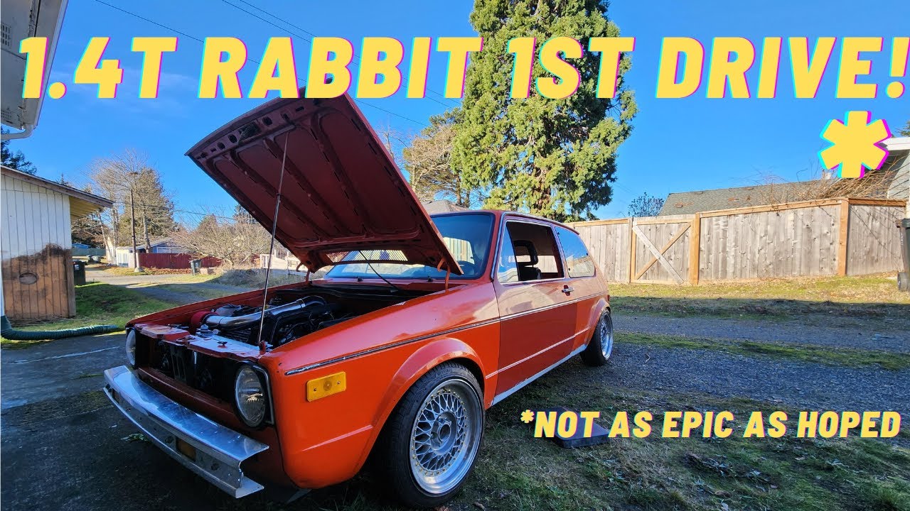 VW 1.4t CZTA TURBO swapped rabbit! FIRST DRIVE