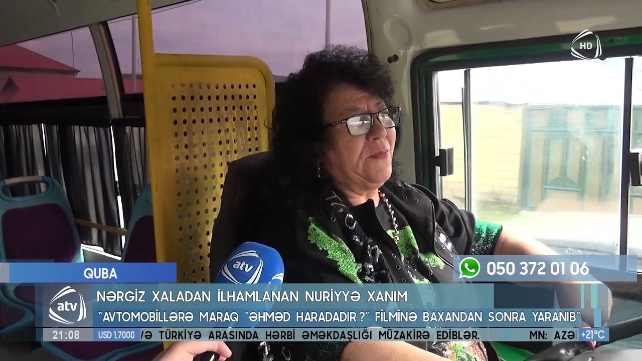 Qubada marşrut avtobusu idarə edən 68 yaşlı xanım