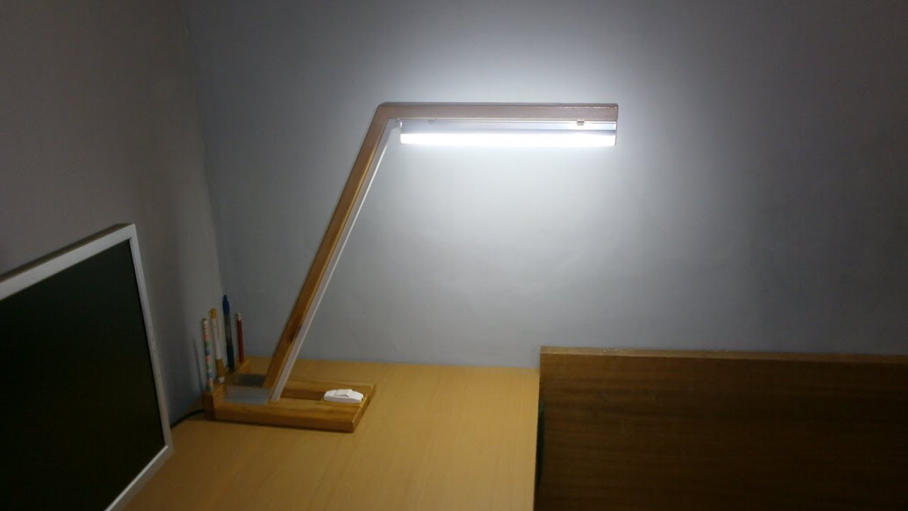 Como hacer una Lampara de escritorio Led de madera //desk lamp