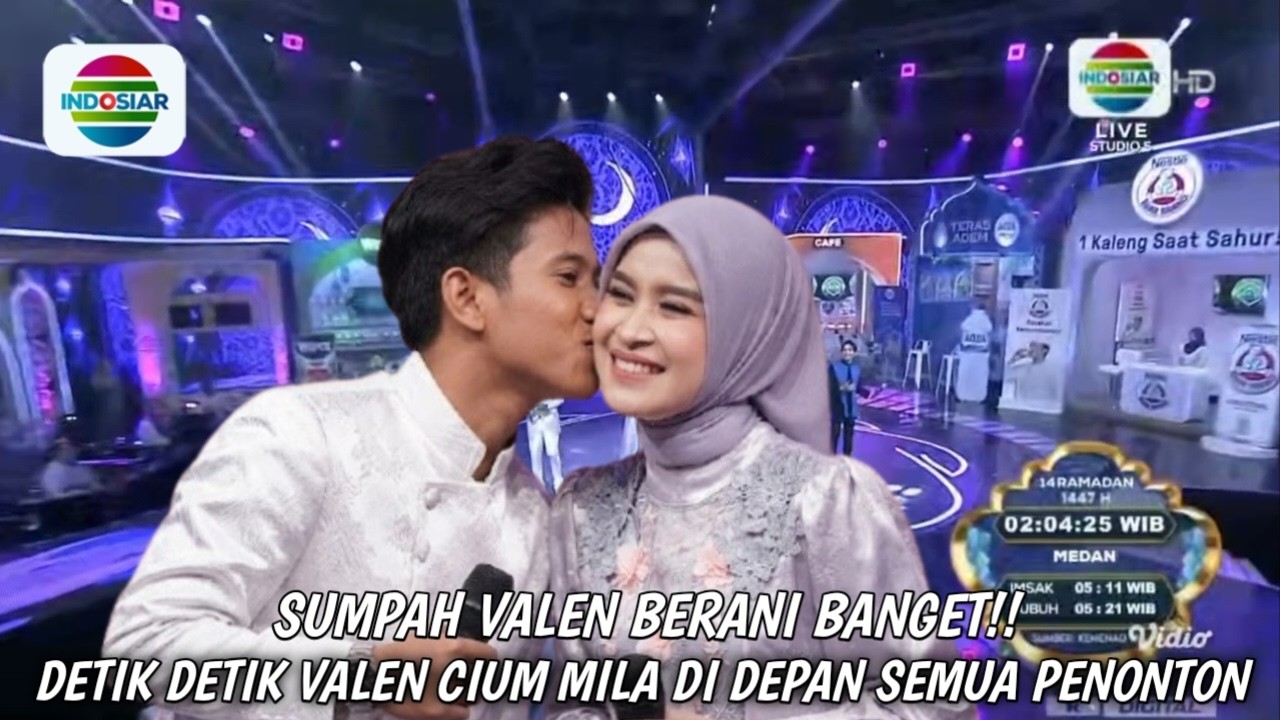 Sumpah berani banget!!Tepat dipanggung aksi, Valen cium Mila di depan semua penonton,  juri terkejut