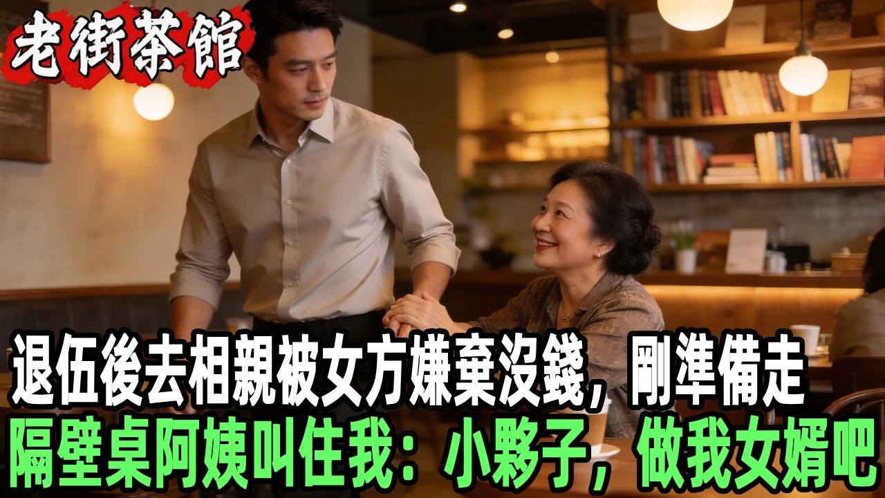 退伍後去相親被女方嫌棄沒錢，剛準備走，隔壁桌阿姨叫住我：小夥子，做我女婿吧。#情感故事 #感人壹幕 #故事分享 #故事 #老年生活 #人生感悟
