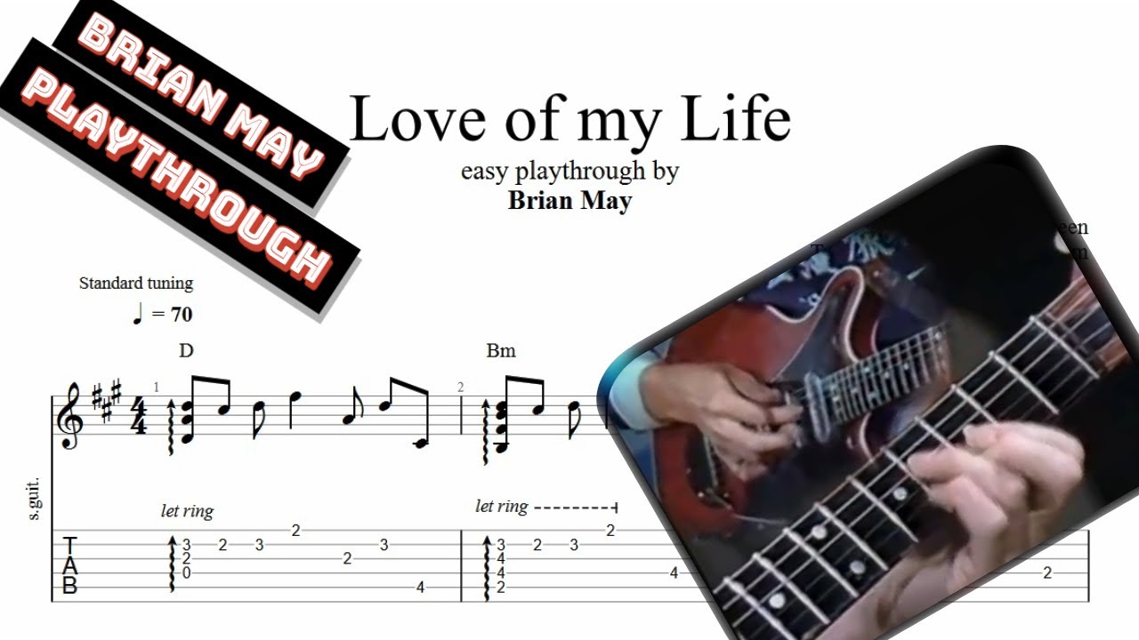 Love of my Life TAB - fingerstyle guitar tabs (PDF + Guitar Pro)