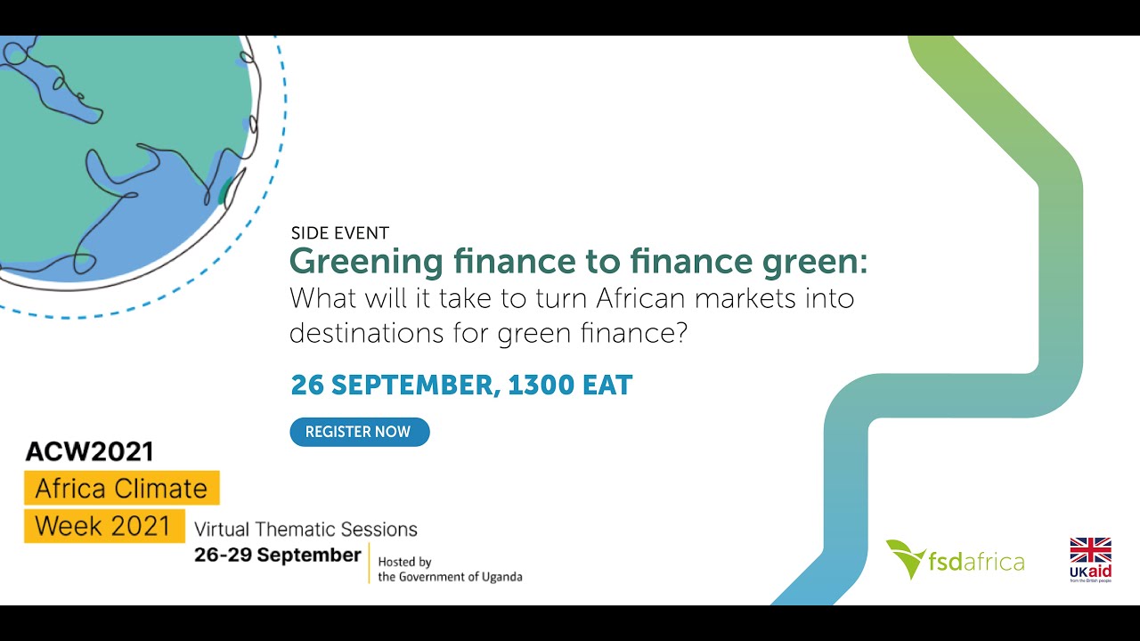 Greening finance: What will it take to turn African markets into destinations for green finance?