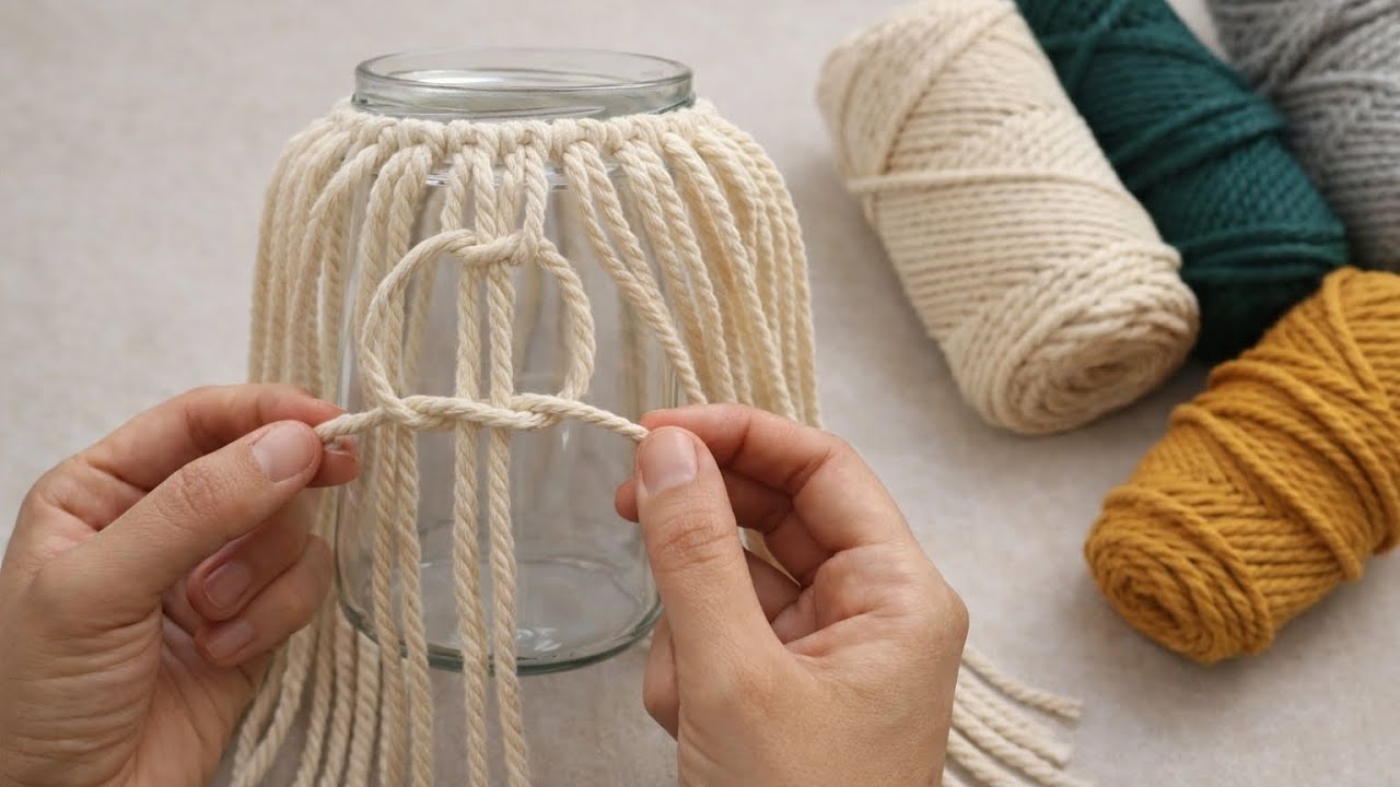 Turn Old Jars Into Beautiful Decor | Rope Craft DIY Ideas