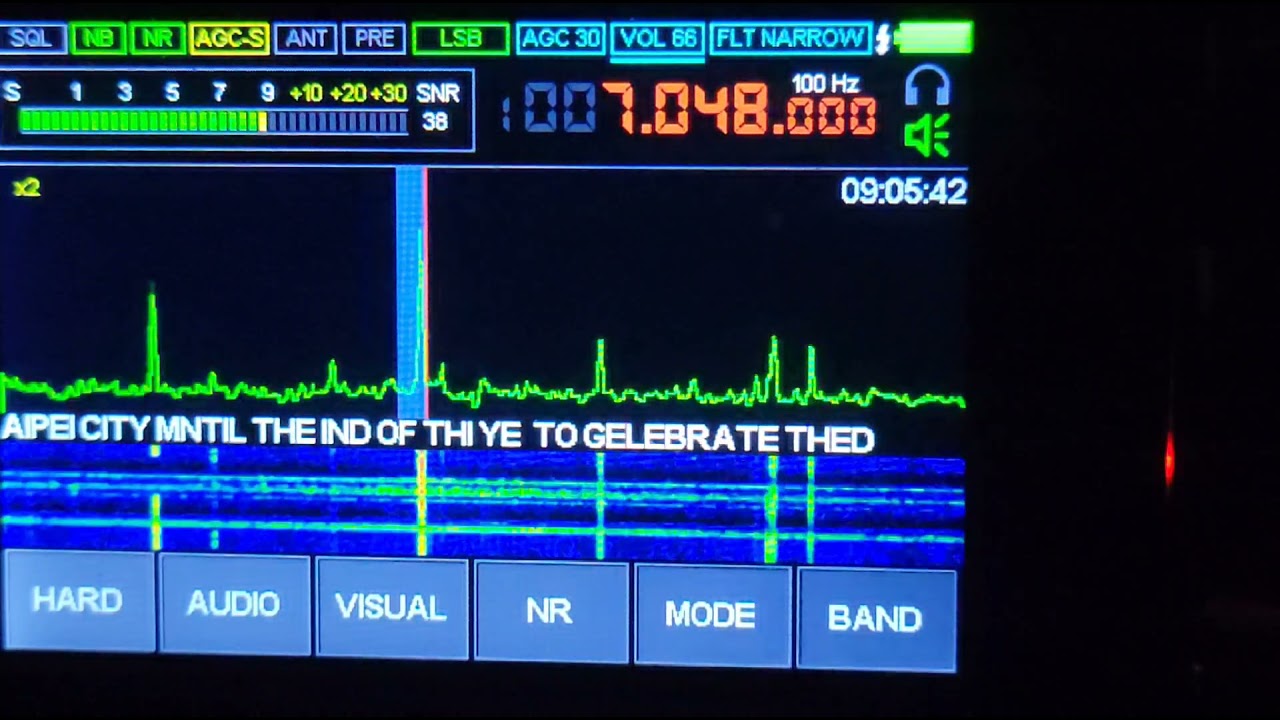 W1AW CW BULLETIN DECODE ON MACHILITE DSP SDR RECEIVER 8-13-2021