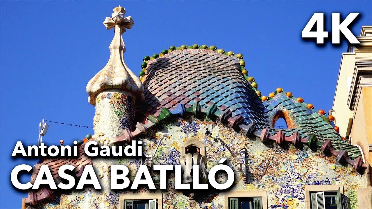 Antoni Gaudís Casa Battló in Barcelona, Spain | 2017 4K