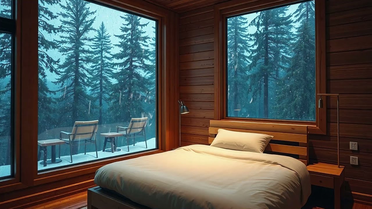 8 Hours Deep Sleep Rain Sounds - Relaxing Heavy Rain for Insomnia, Study & Focus