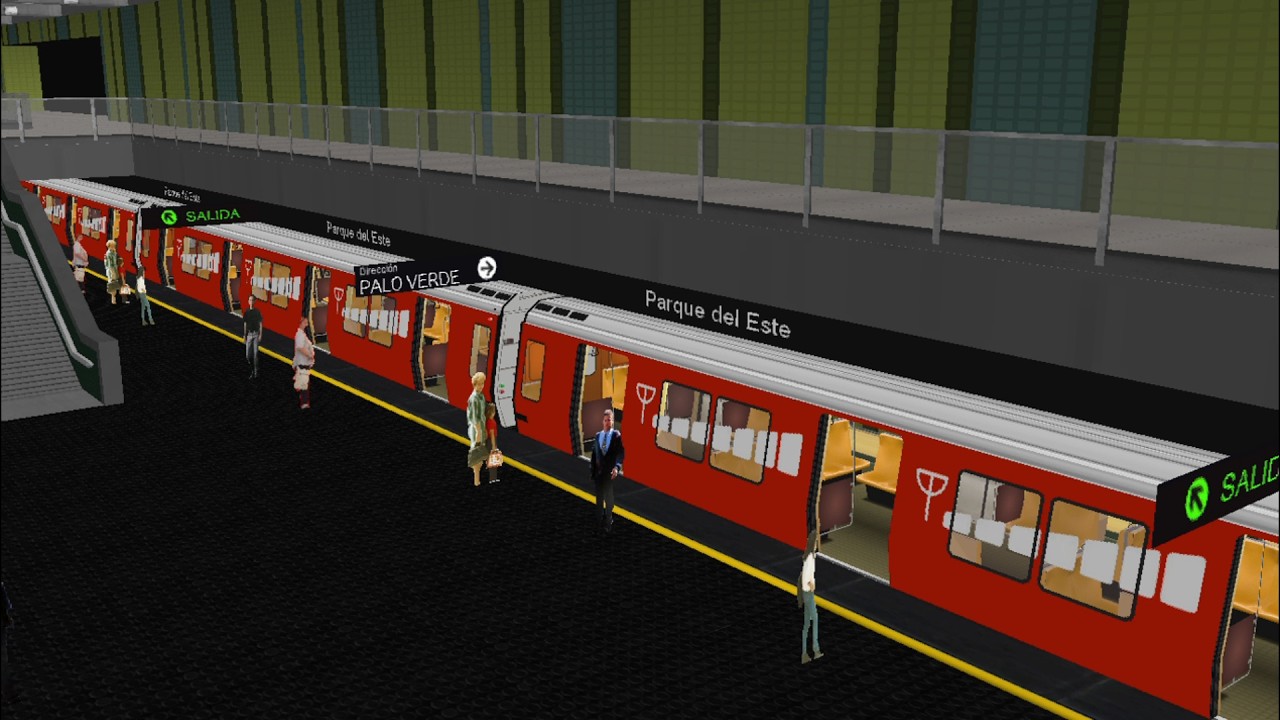 Alstom Atlantique S1 en Linea 1 Metro de Caracas | Tren Con Publicidad Movilnet | OpenBVE Venezuela.