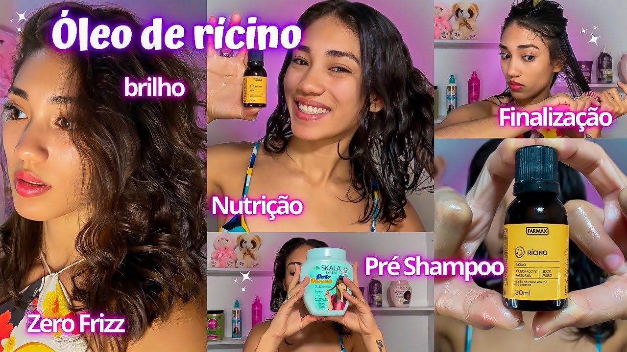 NUTRIÇÃO COM ÓLEO DE RÍCINO + Pré-shampoo e Finalização (ondulada 2abc) | Jennyfer Bárbara