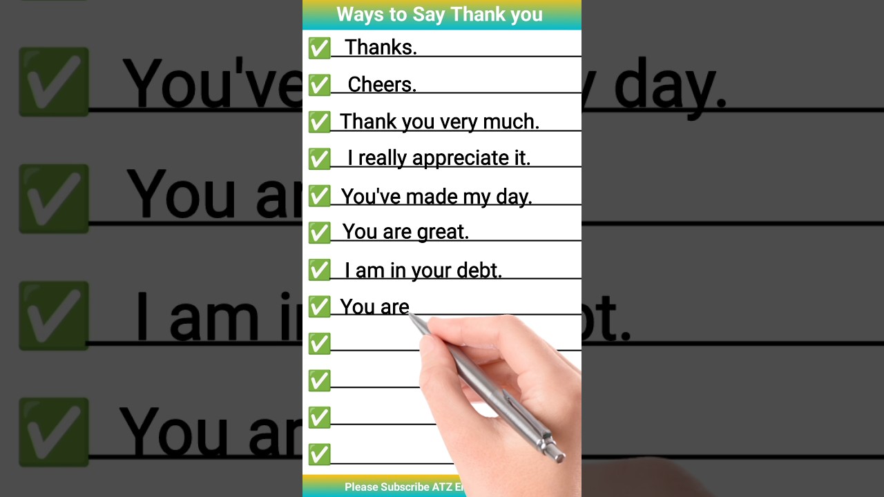 How to Show Gratitude (Amazing Thank You Ideas) #peoplematters #english #thanks #accurateenglish