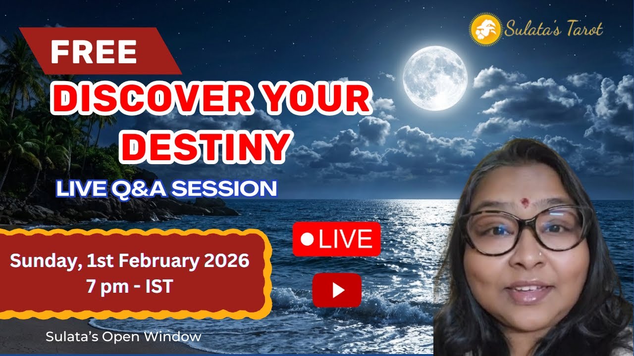 FREE Live Tarot Q&A 🌕 Full Moon Special | Discover Your Destiny ✨ Sulata’s Tarot | Hindi