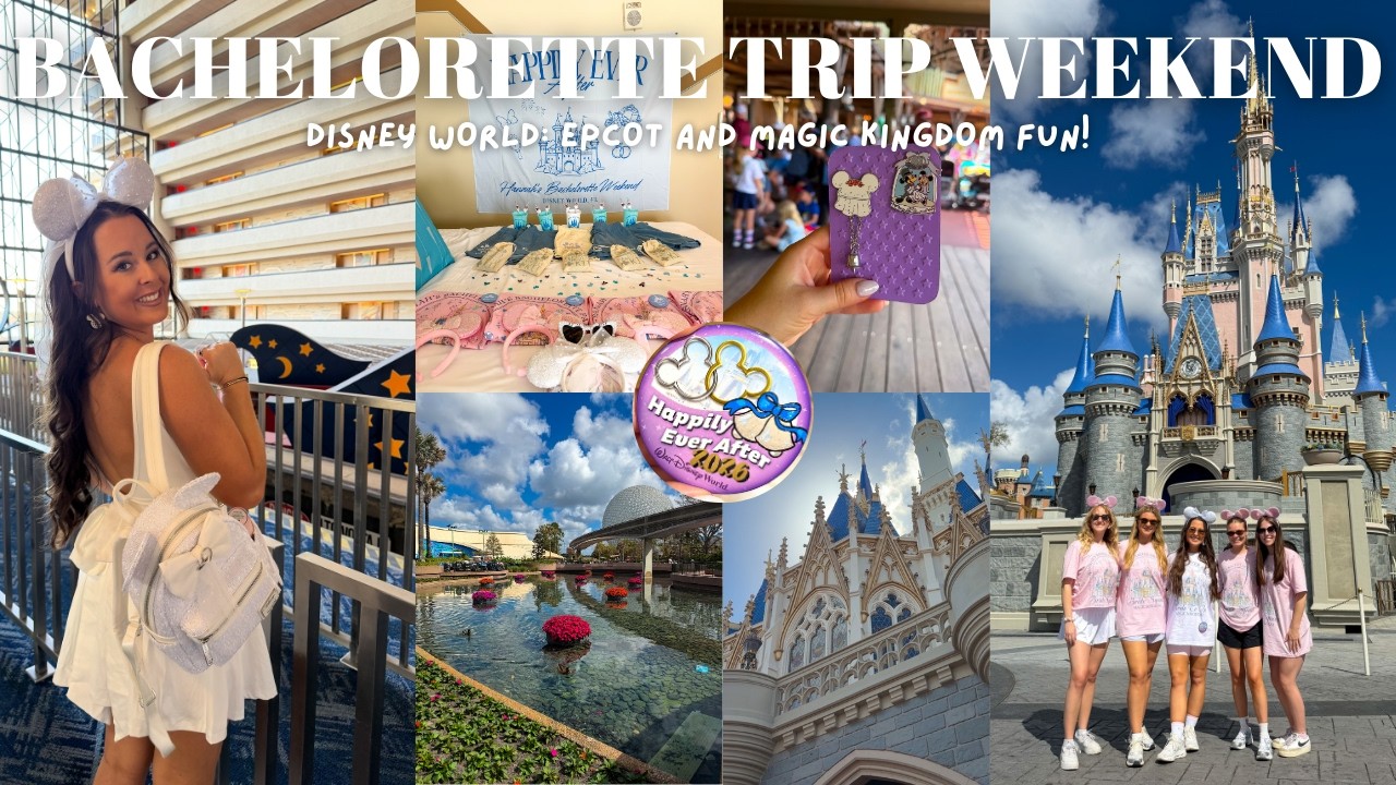 bachelorette trip weekend vlog: disney world - epcot and magic kingdom fun!
