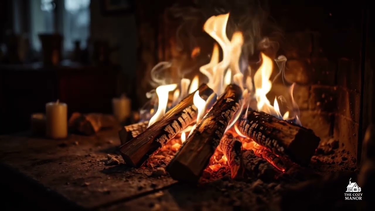 4K Crackling Fireplace | Relaxing Fire Sounds for Study, Sleep & Chill