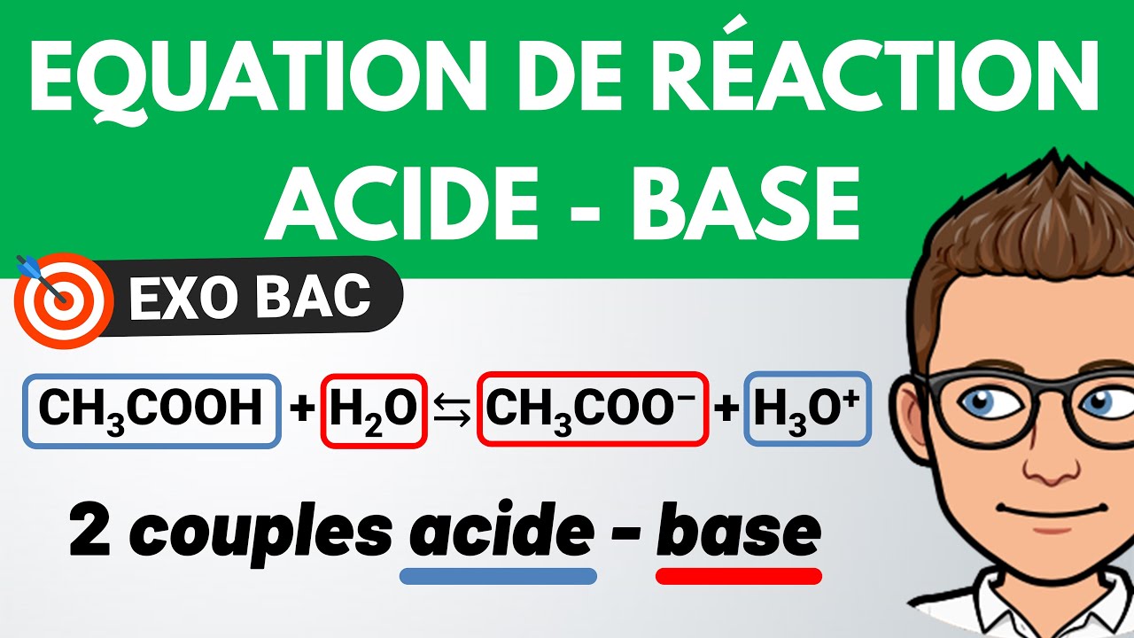 Réaction ACIDE - BASE 🎯 Exercice BAC | Terminale spécialité | Chimie