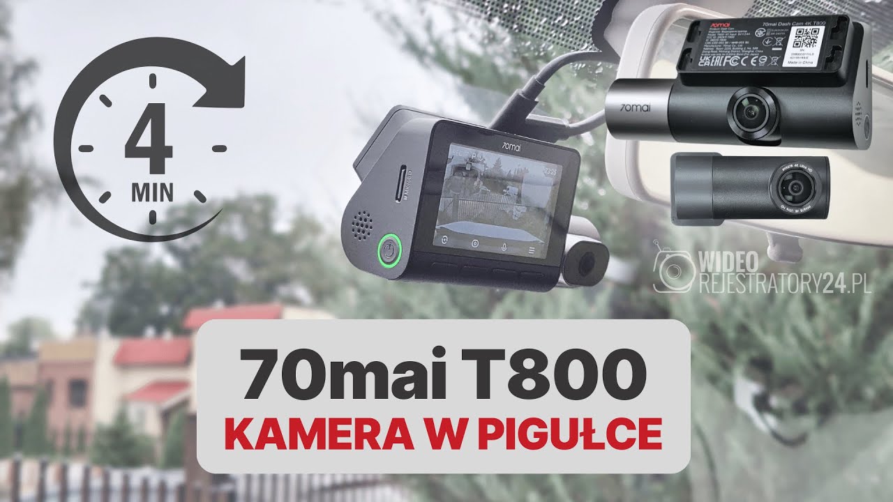 Kamera samochodowa 70mai 4K T800 3CH w pigułce