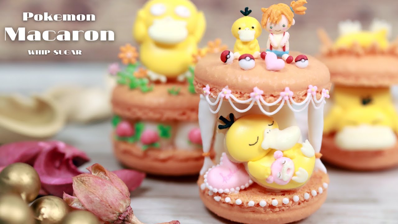【ポケモンマカロン】３種類のコダックのマカロンでポケモンデーをお祝い（ホイップシュガー）Pokemon macaron